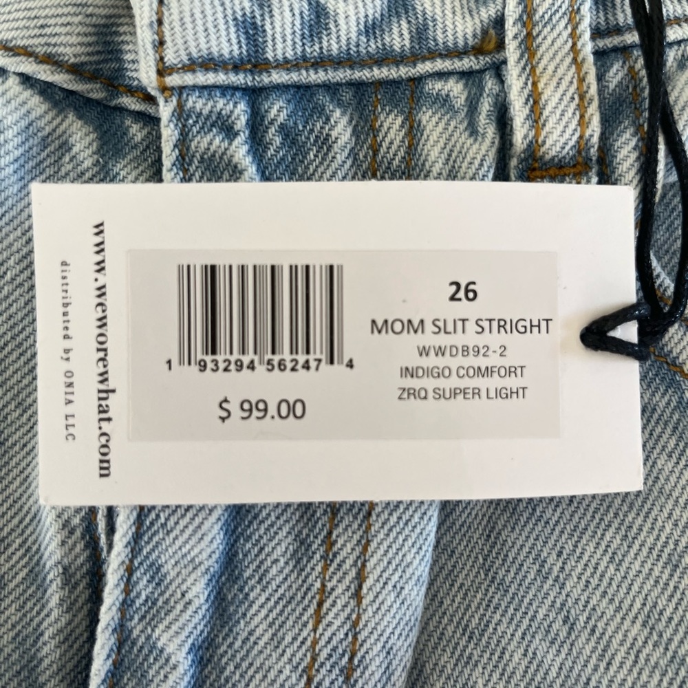 WeWoreWhat mom slit straight jean - Picture 3 of 3